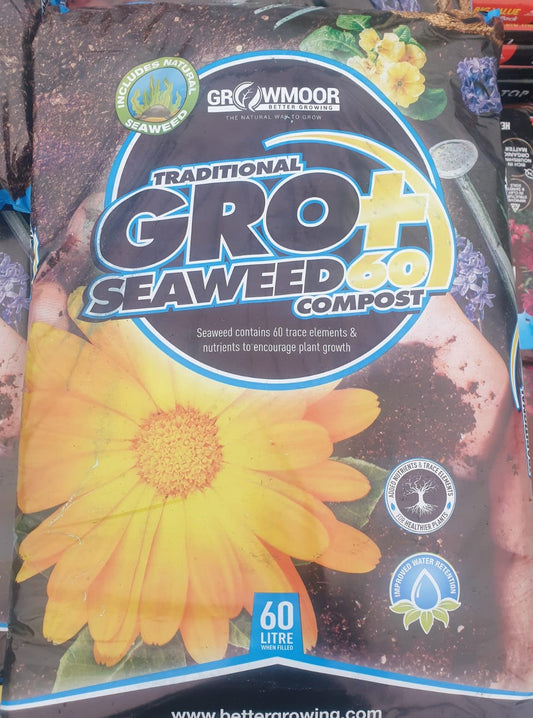 Growmoor Gro+ Seaweed Compost 60L